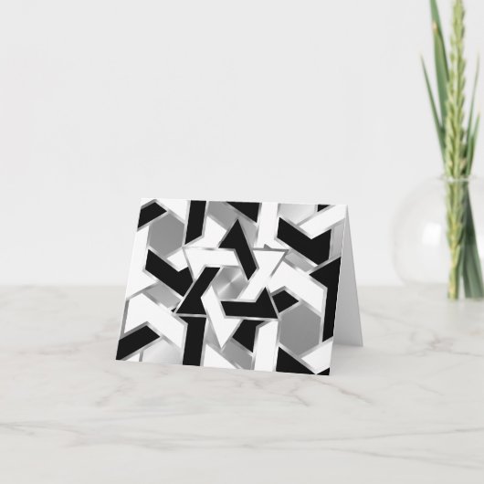 Bar Mitzvah Silver Black White Star van David Bedankkaart (Voorkant)
