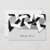 Bar Mitzvah Silver Black White Star van David Kaart (Voorkant)