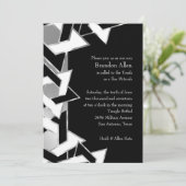 Bar Mitzvah Silver Black White Star van David Kaart (Staand voorkant)