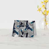 Bar Mitzvah Silver Blauwgroen Blue Grey Star van D Kaart (Gele Bloem)