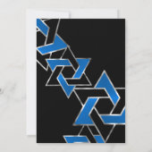 Bar Mitzvah Silver Blue Star Kaart (Achterkant)