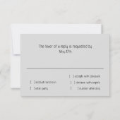 Bar Mitzvah Silver Blue Star RSVP Kaartje (Achterkant)