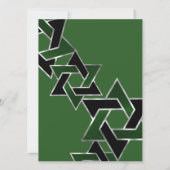 Bar Mitzvah Silver Green Black Star van David Kaart (Achterkant)