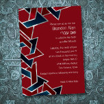 Bar Mitzvah Silver Navy Blue Red Star van David Kaart<br><div class="desc">Bar Mitzvah Silver Navy Blue Rode ster van David Bar Mitzvah en Bat Mitzvah uitnodigingssets ontworpen door Umua. Gedrukt en verzonden door Zazzle of haar partners.</div>