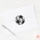 Bar Mitzvah Silver Voetballen Ronde Sticker (Envelop)