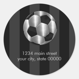 Bar Mitzvah Silver Voetballen Ronde Sticker