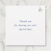 BAR MITZVAH simpel, modern platte ster royal blue Bedankjes Labels (Achterkant)