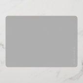 BAR MITZVAH simpele moderne, zachte bleke jongen Folie Uitnodiging (Achterkant)