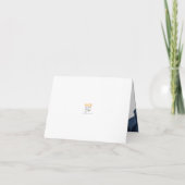 Bar Mitzvah Simple Modern Navy Blue Agate Script Bedankkaart (Achterkant)