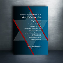 Bar Mitzvah Simple Modern U kiest voor kleuren