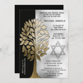 Bar Mitzvah Simple Tree Kaart (Voorkant / Achterkant)