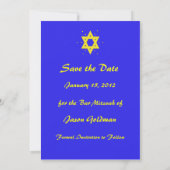 Bar Mitzvah Sla de Date Invitation Kaart op (Achterkant)