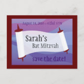 Bar Mitzvah slaat de datum op Aankondigingskaart (Voorkant)