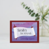 Bar Mitzvah slaat de datum op Aankondigingskaart (Staand voorkant)