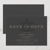 Bar Mitzvah slaat de datum op Kaart (Voorkant / Achterkant)