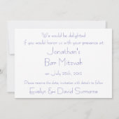 Bar Mitzvah slaat de datum op Save The Date (Achterkant)