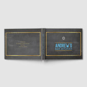 BAR MITZVAH slim vet type goudgrijze aqua Gastenboek (Volledig)