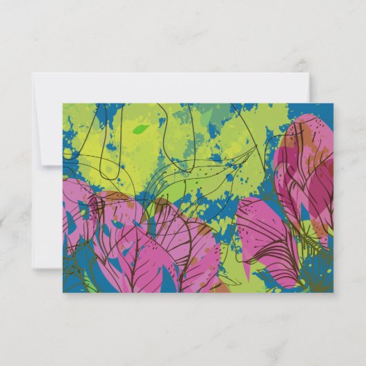 Bar Mitzvah Star, geverfd Kaart (Achterkant)