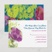 Bar Mitzvah Star, geverfd Kaart (Voorkant / Achterkant)