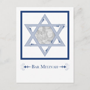 Bar Mitzvah (Star of David Elegance-fotokaart) Briefkaart