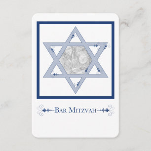 Bar Mitzvah (Star of David Elegance-fotokaart) Kaart