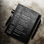 Bar Mitzvah Star van David Black Grunge Kaart<br><div class="desc">Bar Mitzvah Star of David Black Grunge Bar Mitzvah en Bat Mitzvah uitnodigingssets ontworpen door Umua. Gedrukt en verzonden door Zazzle of haar partners.</div>