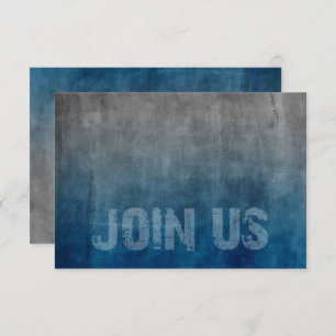 Bar Mitzvah Star van David Blue Grunge RSVP Kaartje