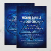 Bar Mitzvah Star van David Blue Space Kaart (Voorkant / Achterkant)