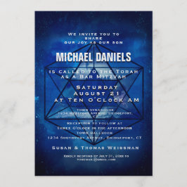 Bar Mitzvah Star van David Blue Space Kaart