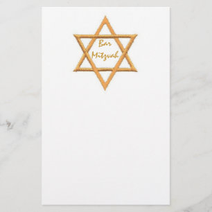 Bar Mitzvah/Star van David Briefpapier