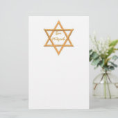 Bar Mitzvah/Star van David Briefpapier (Staand voorkant)
