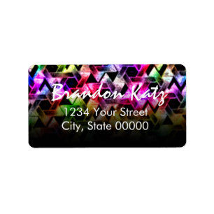 Bar Mitzvah Star van David Damask Black Fade Etiket