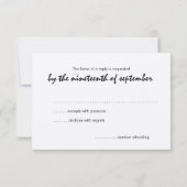 Bar Mitzvah Star van David Damask Black Fade RSVP Kaartje (Achterkant)