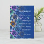 Bar Mitzvah Star van David Damask Kaart (Staand voorkant)