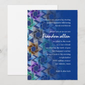 Bar Mitzvah Star van David Damask Kaart (Voorkant / Achterkant)