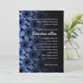 Bar Mitzvah Star van David Damask Kaart (Staand voorkant)