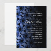 Bar Mitzvah Star van David Damask Kaart (Voorkant / Achterkant)