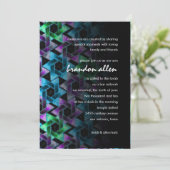 Bar Mitzvah Star van David Damask Kaart (Staand voorkant)