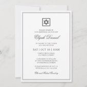 Bar Mitzvah Star van David Elegant Classic Kaart (Voorkant)