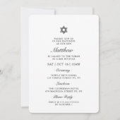 Bar Mitzvah Star van David Minimalist Modern Kaart (Voorkant)