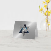 Bar Mitzvah Star van David op elke kleur Kaart (Gele Bloem)