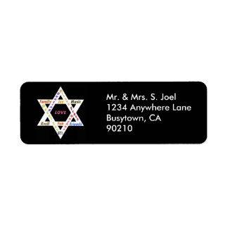 Bar Mitzvah Star van David Return Address Label