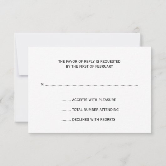 Bar Mitzvah Star van David RSVP (Achterkant)