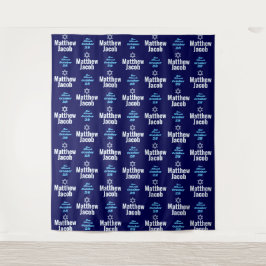 Bar Mitzvah Step en Repeat Feest Achtergrond Wandkleed