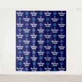 Bar Mitzvah Step en Repeat Party Achtergrond Wandkleed (Voorkant)