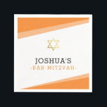 BAR MITZVAH ster eenvoudig modern vet helder sinaa Servet<br><div class="desc">door kat massard >> WWW.SIMPLYSWEETPAPERIE.COM <<<<</div>