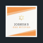BAR MITZVAH ster eenvoudig modern vet helder sinaa Servet<br><div class="desc">door kat massard >> WWW.SIMPLYSWEETPAPERIE.COM <<<<</div>
