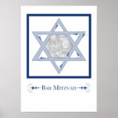 bar mitzvah ( ster van david elegance foto gift ) poster (Voorkant)