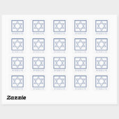 bar mitzvah ( ster van david elegance ) vierkante sticker (Vel)