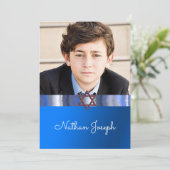 Bar Mitzvah, ster van David, gepersonaliseerd Kaart (Staand voorkant)